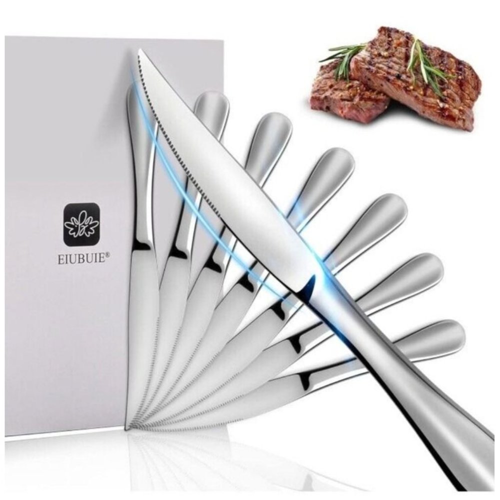 Eiubuie High Quality Stainless Steel Premium Steak Knives - Set of 8